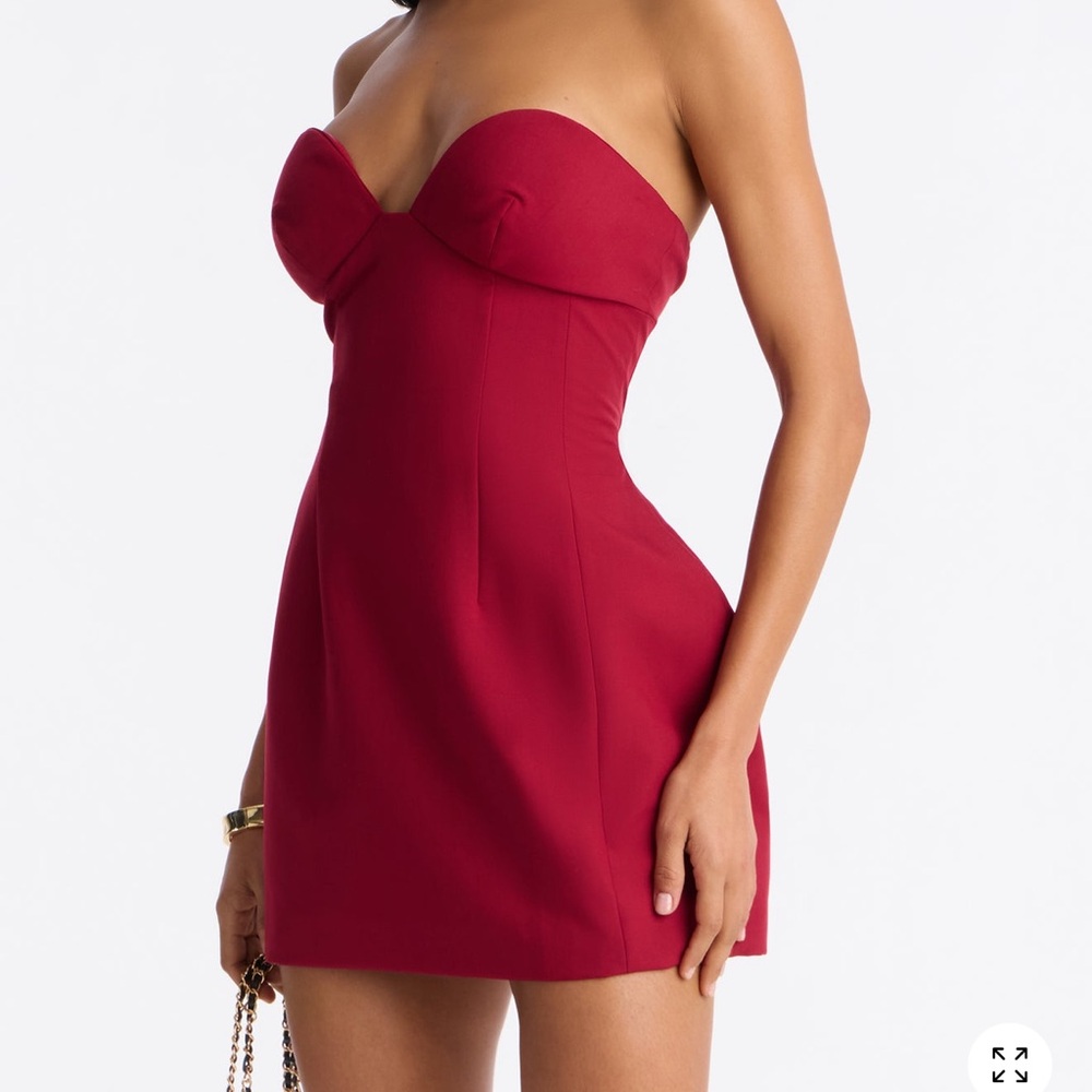 Red Strapless Dress Size Large